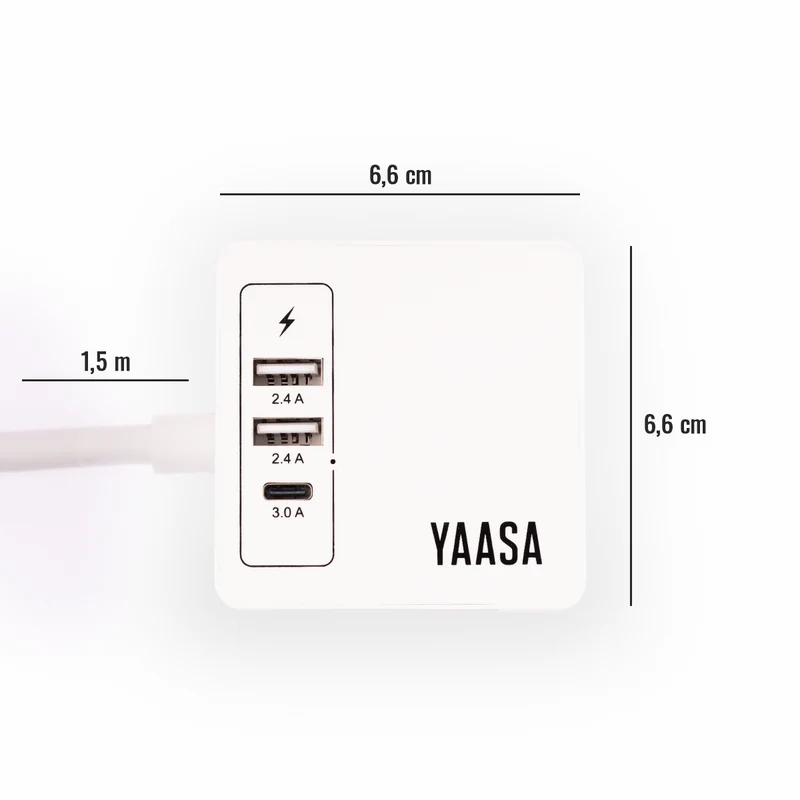 Power Hub - Steckdosenwürfel mit USB-A/USB-C