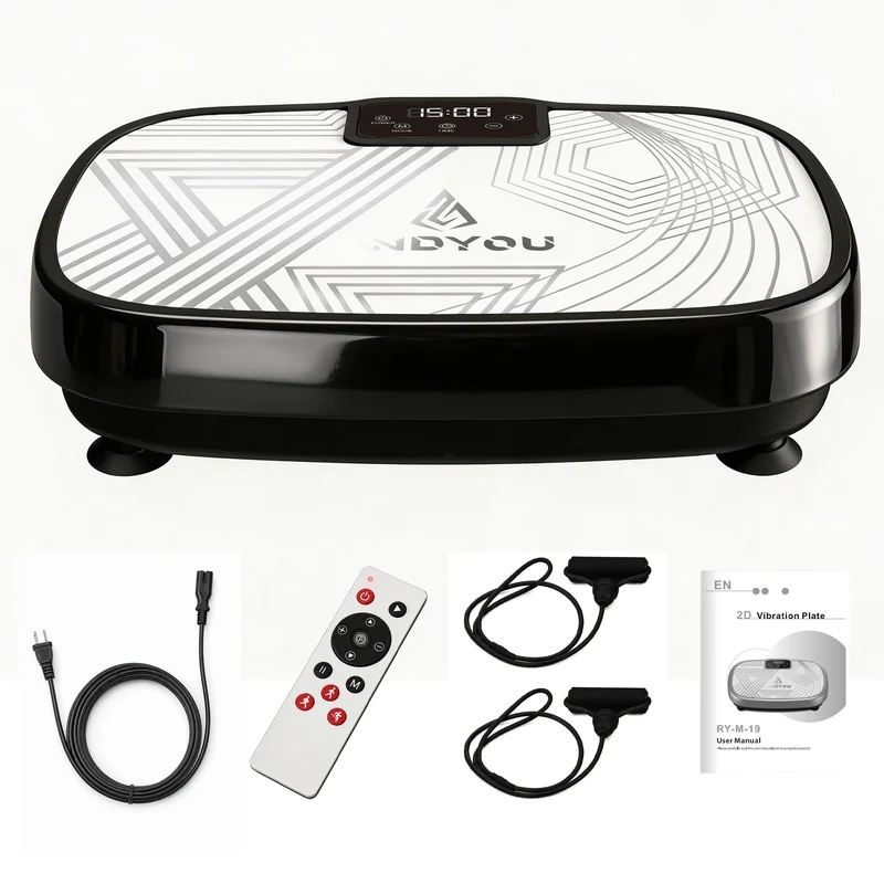 Vibration Plate Weight Loss Machine – 150 Levels Vibration Fitness Trainer with Bluetooth Music, Resistance Bands & Remote – Home Gym Body Shaper for Women & Men