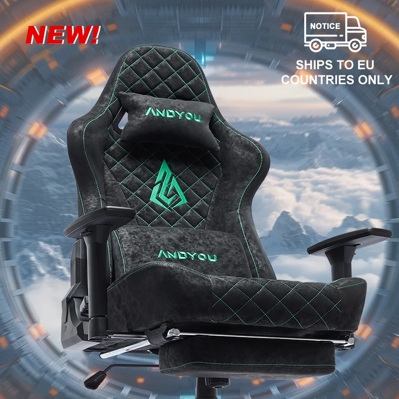 ANDYOU (Upgraded from SYMINO) Vintage PU Leather Ergonomic Gaming Chair.Black