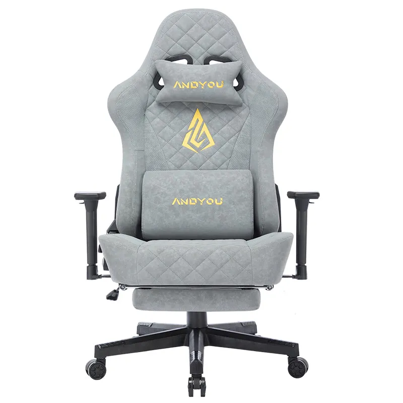 ANDYOU (Upgraded from SYMINO) Vintage PU Leather Ergonomic Gaming Chair.Grey