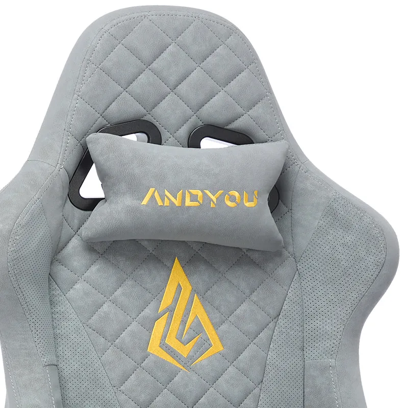 ANDYOU (Upgraded from SYMINO) Vintage PU Leather Ergonomic Gaming Chair.Grey