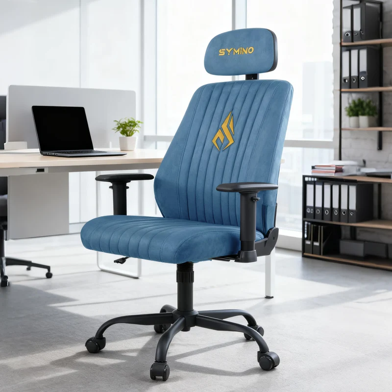Symino Gaming Office Chair | Rocking, Adjustable Height, Swivel Seat, 150KG Capacity