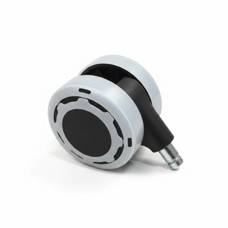 ROLLEN-SET / WALTER KNOLL / Leadchair Executive (Soft) / Doppelrolle pulverbesch. schwarz/ harte Rollen