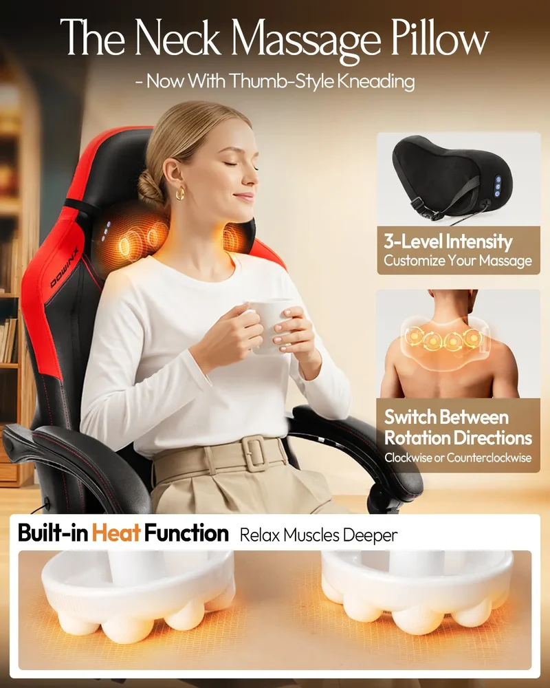 Dowinx Neck Massage LS-66D59A Black-red