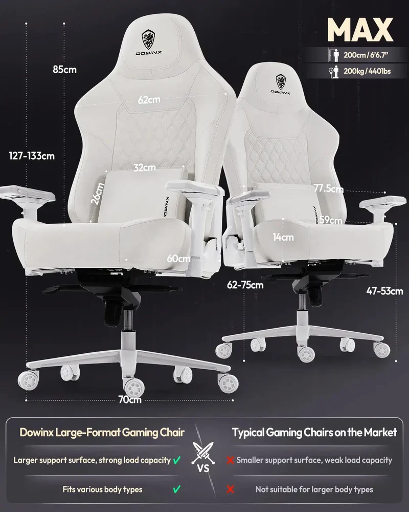 Dowinx Titan Series LS-66D1A White – 200kg Load Capacity