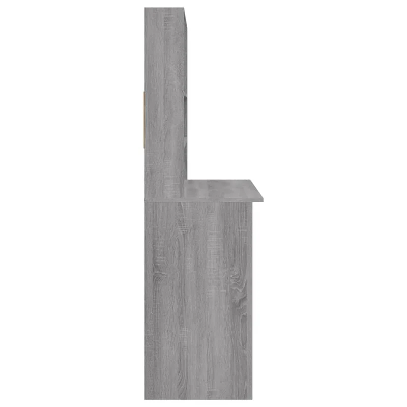 vidaXL – Schreibtisch mit Regal und Stauraum, 102 × 45 × 148 cm, Holzwerkstoff, Grau Sonoma