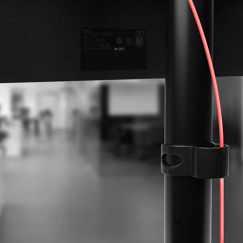 Duronic DM15D2 Monitorarm | Standfuß für 27" Zoll Bildschirm | Höhenverstellbar | 8kg Belastbarkeit | VESA 75/100 | Neigungswinkel -90° +35° | Drehbar um 360° | Monitorständer aus Stahl | Pivot