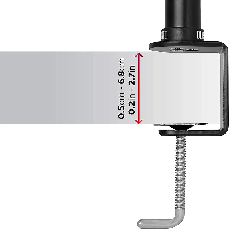 Duronic DMT100 Monitorarm Mittelstange | 100 cm Stange mit Tischklemme | Kompatibel mit allen Duronic Monitorhalterungen DM15, DM25, DM35, DM45, DM55, DM65, DM75 | Durchmesser 3,2 cm