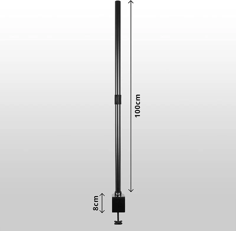Duronic DMT100 Monitorarm Mittelstange | 100 cm Stange mit Tischklemme | Kompatibel mit allen Duronic Monitorhalterungen DM15, DM25, DM35, DM45, DM55, DM65, DM75 | Durchmesser 3,2 cm