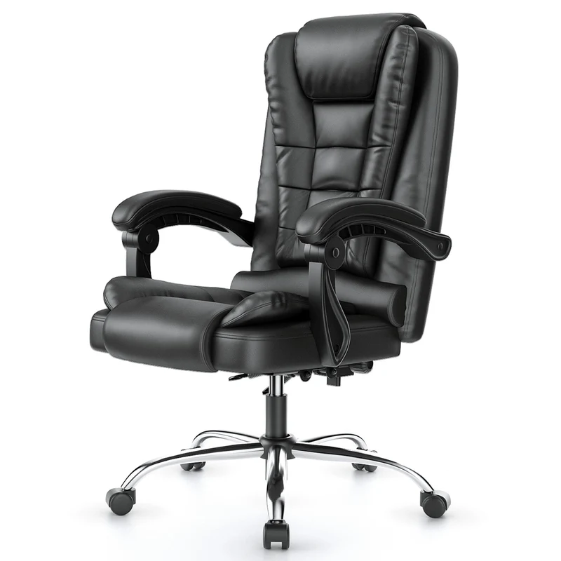 Ergonomische Executive Office Chair PU Leder hohen Rücken Computer Schreibtischstuhl mit Reclining Tilt-Funktion für Home Office arbeiten