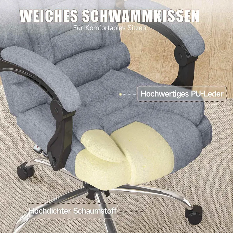Ergonomische Executive Office Chair PU Leder hohen Rücken Computer Schreibtischstuhl mit Reclining Tilt-Funktion für Home Office arbeiten