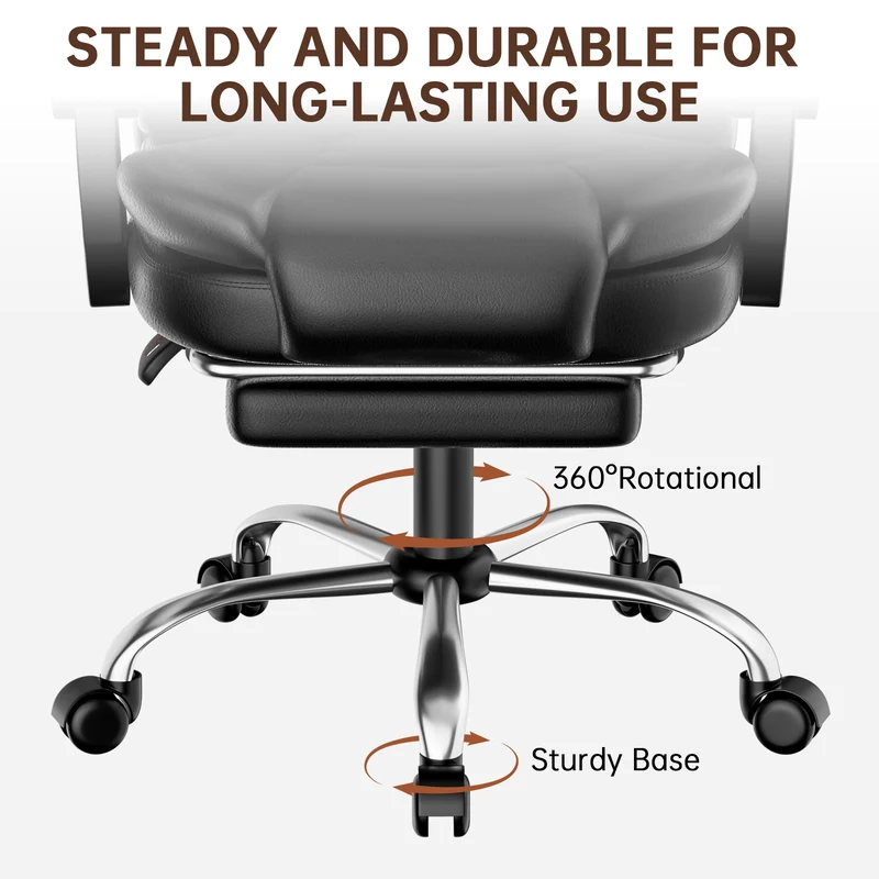 Ergonomische Executive Office Chair PU Leder hohen Rücken Computer Schreibtischstuhl mit Reclining Tilt-Funktion für Home Office arbeiten