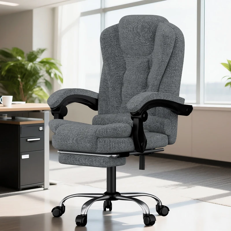 Ergonomische Executive Office Chair PU Leder hohen Rücken Computer Schreibtischstuhl mit Reclining Tilt-Funktion für Home Office arbeiten