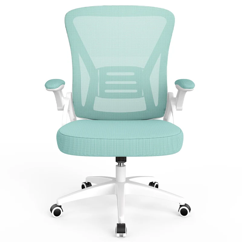 Bürostuhl Ergonomischer Schreibtischstuhl mit 90° Hochklappbarer Armlehne, Höhenverstellbarer Bürostuhl