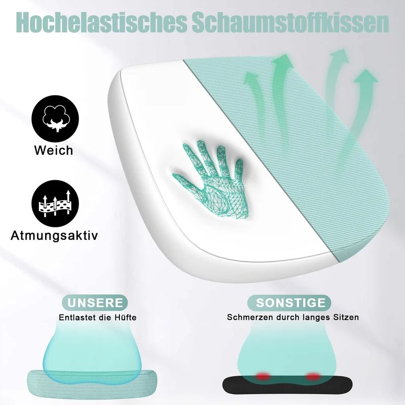 Bürostuhl Ergonomischer Schreibtischstuhl mit 90° Hochklappbarer Armlehne, Höhenverstellbarer Bürostuhl
