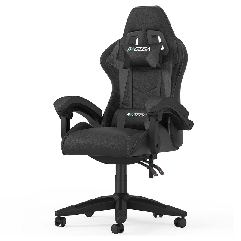 Bürostuhl Gaming Stuhl Sessel Ergonomischer Gamer Stuhl, Bürostuhl mit Kopfstütze und Lendenkissen