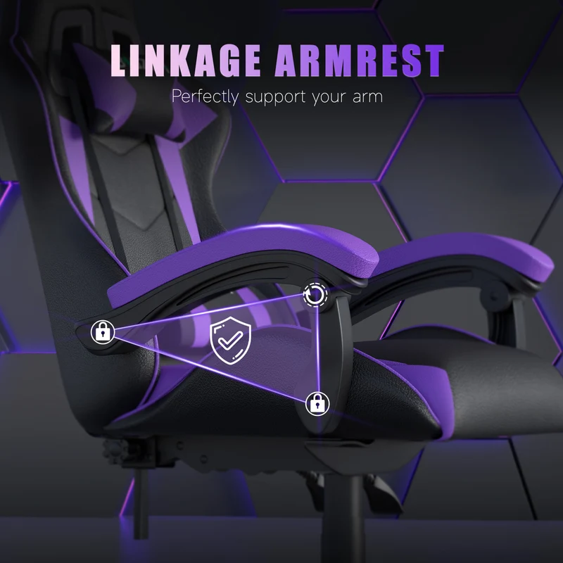 Bürostuhl Gaming Stuhl Sessel Ergonomischer Gamer Stuhl, Bürostuhl mit Kopfstütze und Lendenkissen