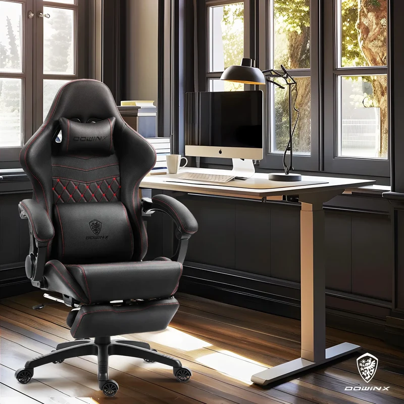 Dowinx Chair LS-66D89C with Extended Footrest Black