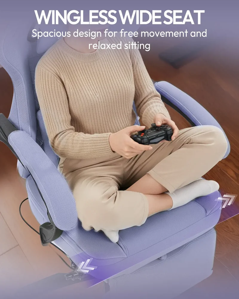 Dowinx Chair LS-66D57E Extended Footrest Purple