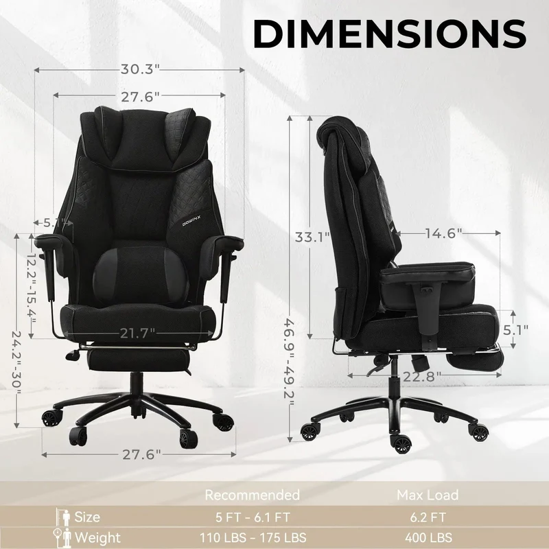 Dowinx Office Sofa Chair QL-66B3 Black