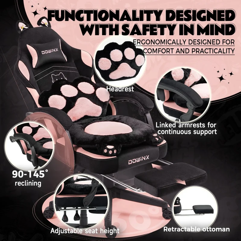 Dowinx Cat Paw Series LS-66D52 Black-pink