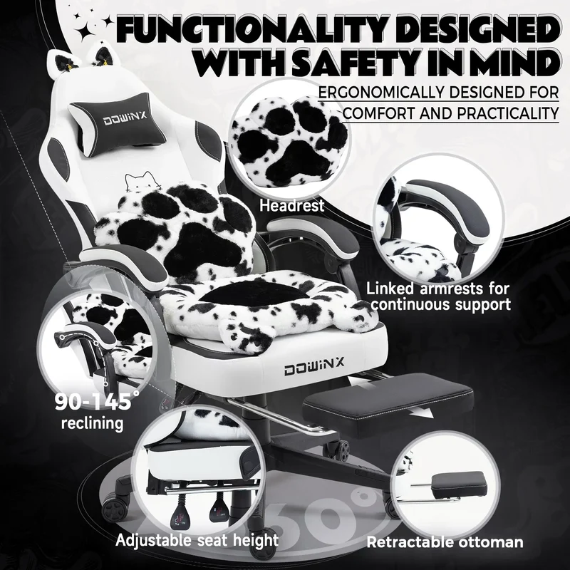 Dowinx Cat Paw Series LS-66D52 Black-white