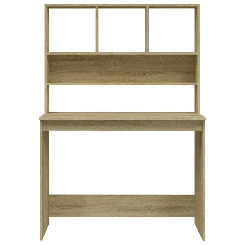 vidaXL - Schreibtisch mit Regal Sonoma-Eiche 102x45x148 cm Holzwerkstoff