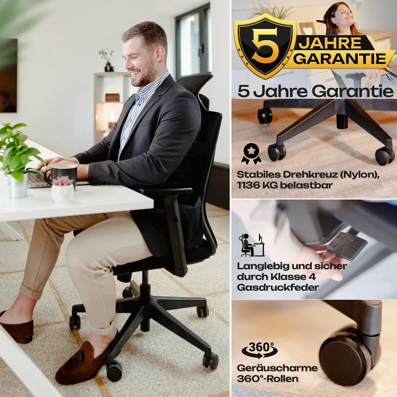 VALKENSTOL M2 - Bürostuhl Ergonomisch Testsieger bis 200 €