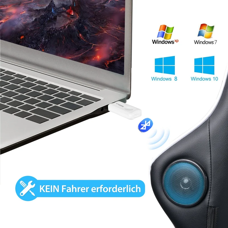 USB Bluetooth-Sender GT Lynck1 für Windows XP/Vista / 7/8 / Win10