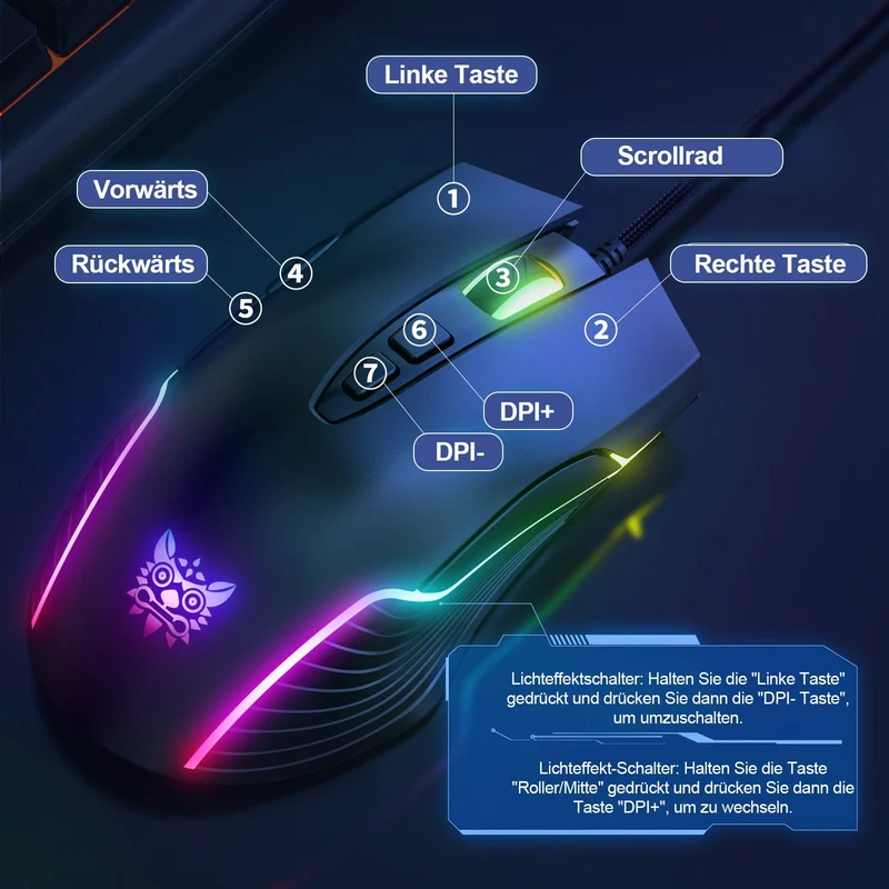 RGB KABELGEBUNDENE GAMING-MAUS // CW905