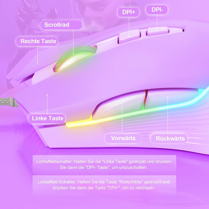 RGB KABELGEBUNDENE GAMING-MAUS // CW905