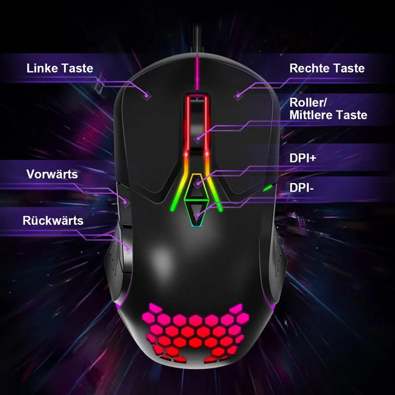 RGB KABELGEBUNDENE GAMING-MAUS // CW902