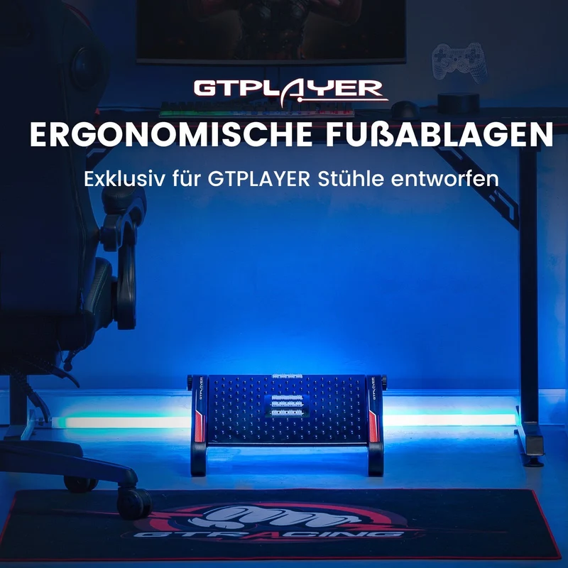 Verstellbare, ergonomische Fußstütze unter dem Tisch
