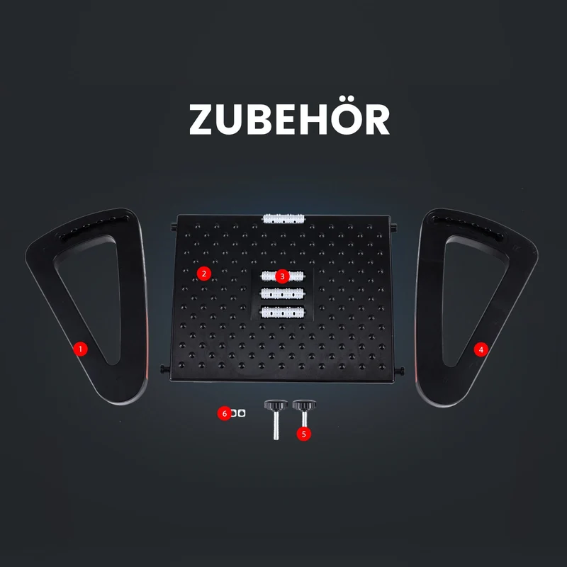 Verstellbare, ergonomische Fußstütze unter dem Tisch