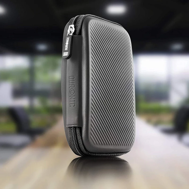 Duronic HDC2 GY externe Festplatten Schutzhülle Grau | Stoßsichere Festplattentasche | 2,5" SSD Cover | Hardshell Tasche | Hülle für Western Digital, Toshiba, Hitachi, Seagate, Samsung und mehr
