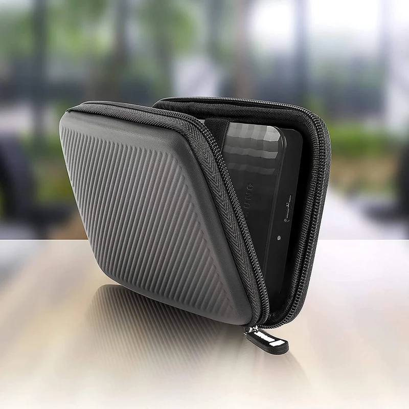 Duronic HDC2 GY externe Festplatten Schutzhülle Grau | Stoßsichere Festplattentasche | 2,5" SSD Cover | Hardshell Tasche | Hülle für Western Digital, Toshiba, Hitachi, Seagate, Samsung und mehr