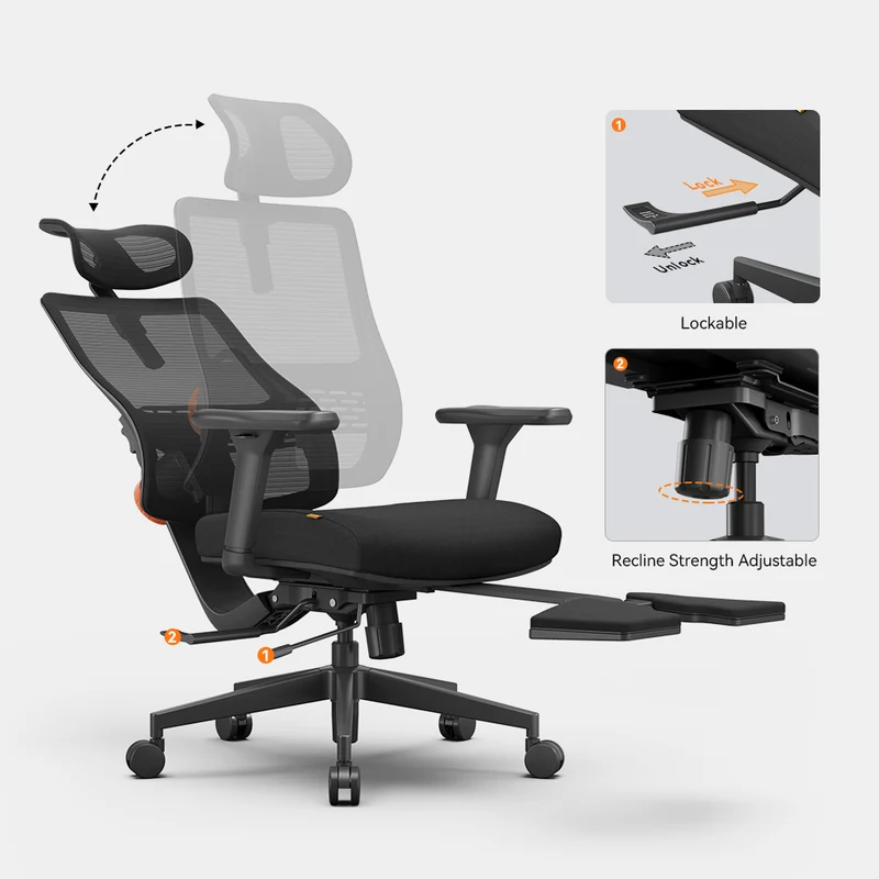 NEWTRAL Magic H-BP Ergonomic Office Chair with Auto-following Lumbar Support-Black