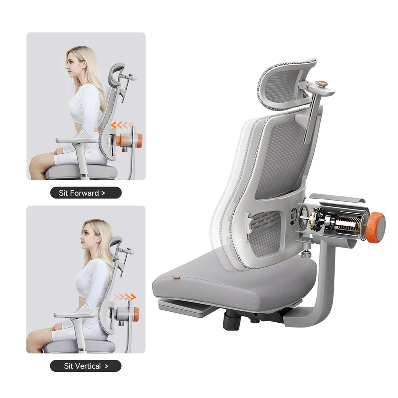 NEWTRAL Magic H-GPRO Ergonomic Office Chair with Auto-following Lumbar Support-Grey