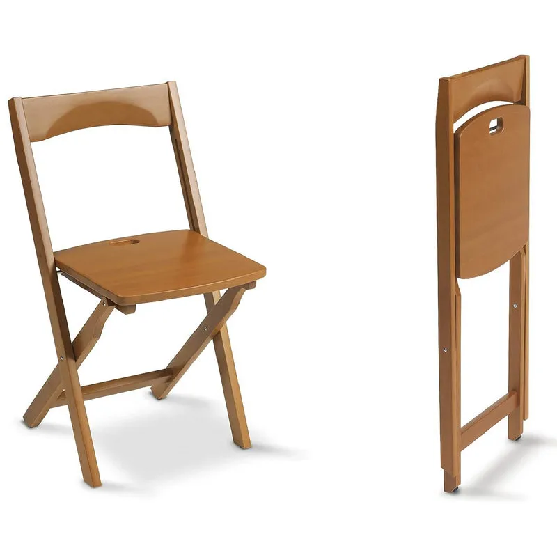 ARIT Diana – Klappstühle aus massiver Buche im 2er-Set, Kirschbaumfarbe, Made in Italy