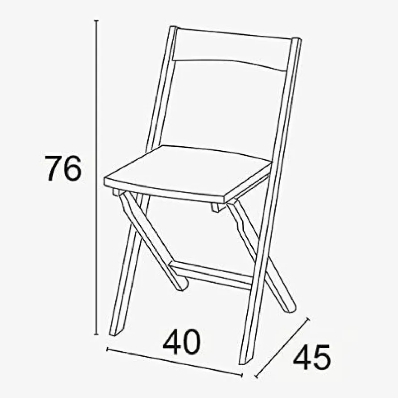 ARIT Diana – Klappstühle aus massiver Buche im 2er-Set, Kirschbaumfarbe, Made in Italy