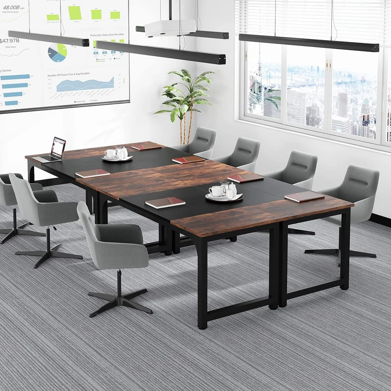 Tribesigns - Schreibtisch, Computertisch, PC Tisch, Bürotisch, Arbeitstisch, für Home Office zu Hause Schreibtische, Konferenztisch