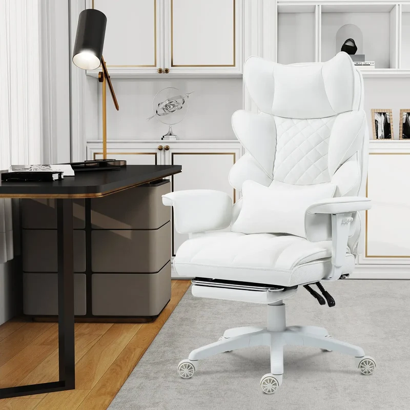Dowinx Leather Sofa Chair LS-66BG104 White ((90-135° Tilt Locking Function))