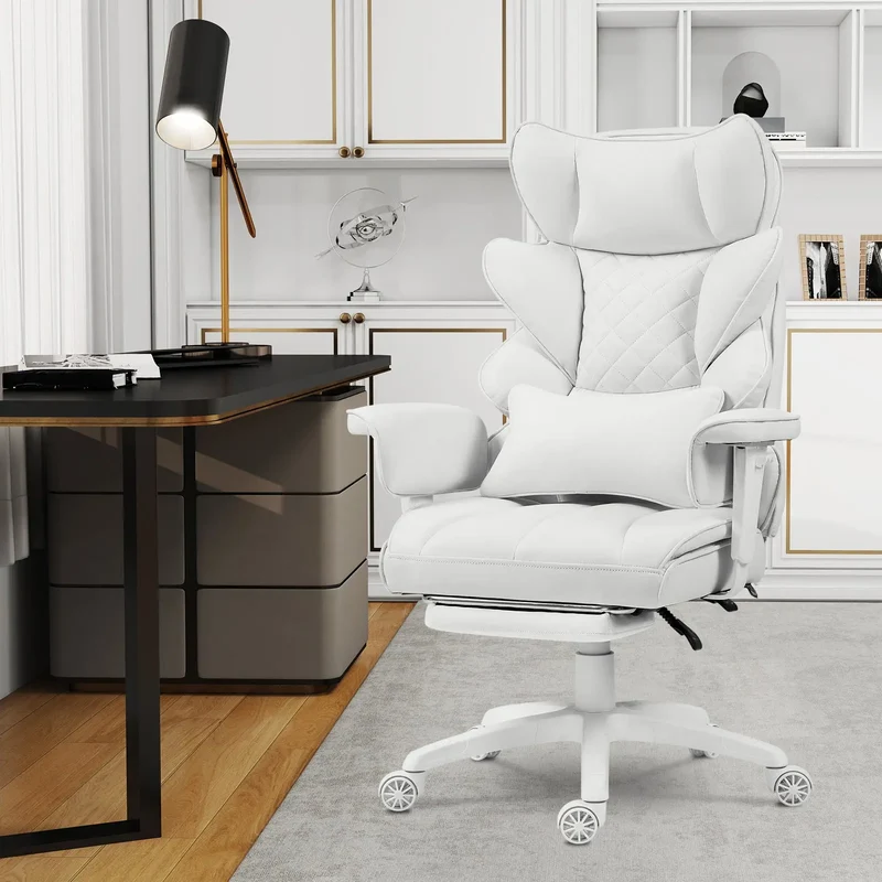 Dowinx Fabric Sofa Chair LS-66BG1B04 White ((90-135° Tilt Locking Function))