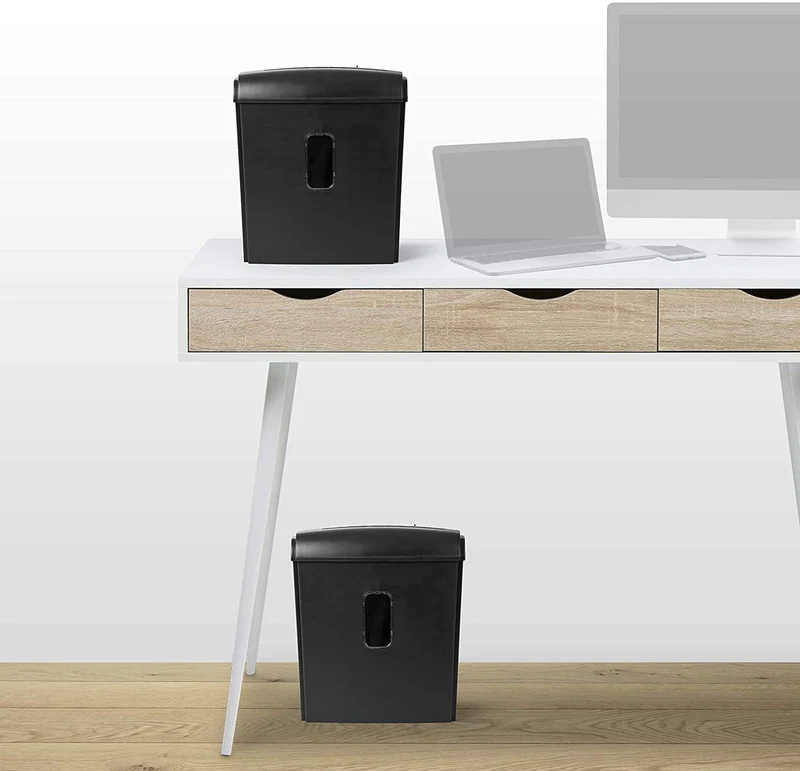 Duronic PS815 Aktenvernichter, Schredder mit Sicherheitsstufe P4, Reißwolf für Büro und Home-Office, Zerkleinerer für 6-8 Blatt Papier, 15 Liter