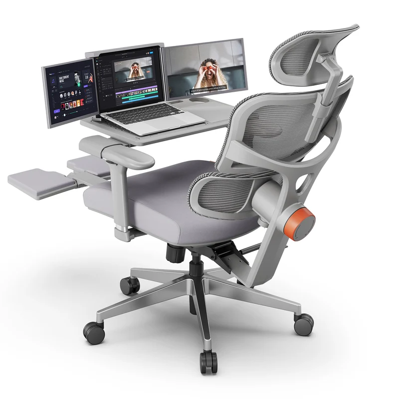 NEWTRAL NT002 Ergonomic Office Chair with Laptop Table-Grey