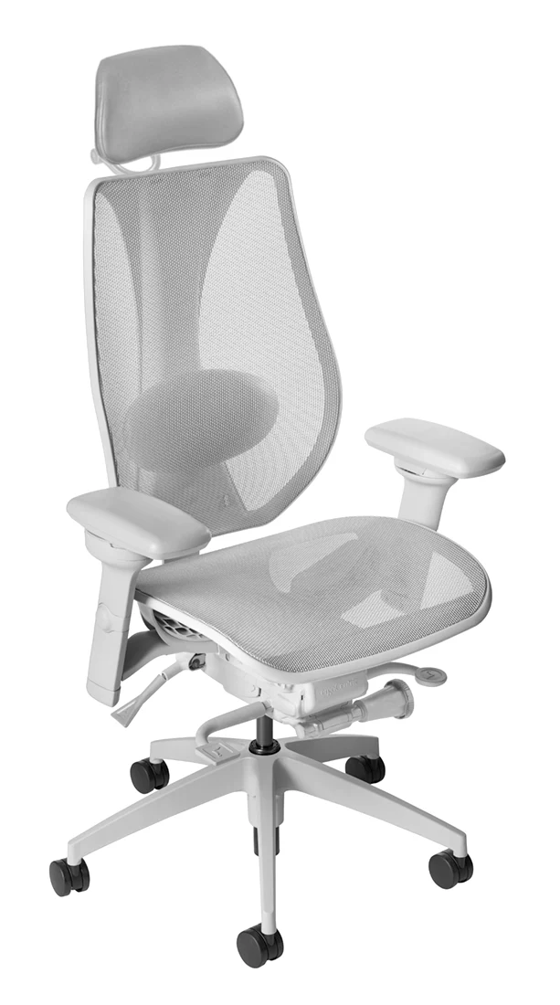 tCentric Hybrid with Mesh Backrest and Seat, Synchro Glide Mechanism, Light Grey Frame