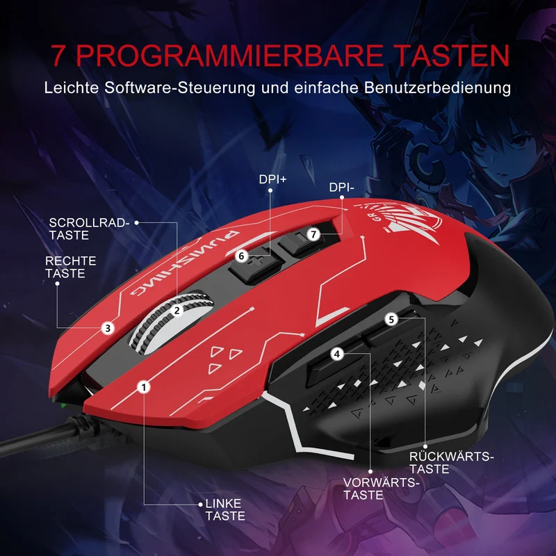 GTPLAYER X PUNISHING: GRAY RAVEN SERIES SPEZIELLE GAMING-MAUS