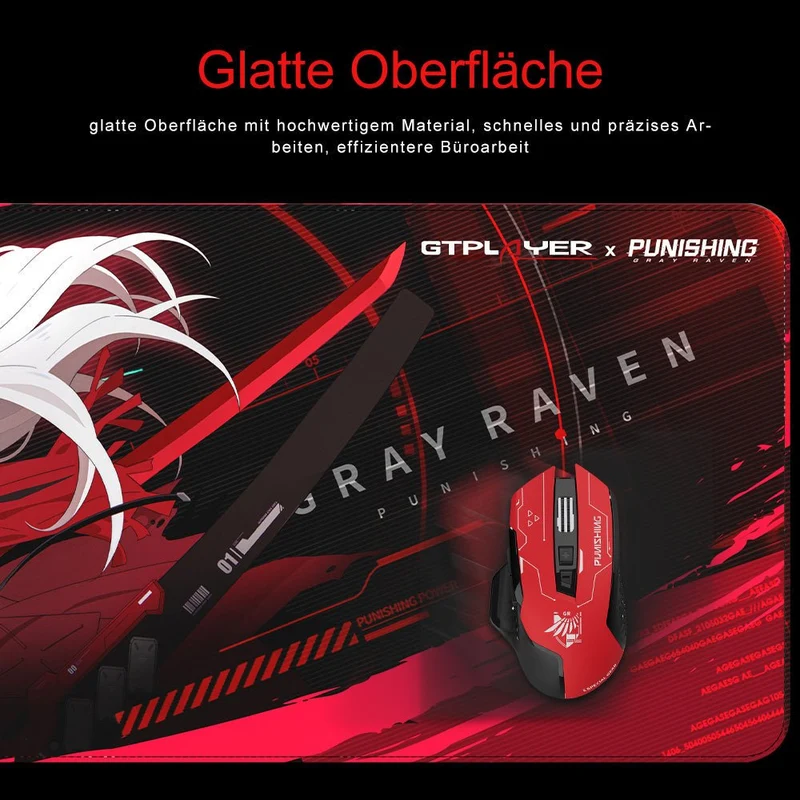GTPLAYER X PUNISHING: GRAY RAVEN SERIES GAMING-TASTATUR-PAD