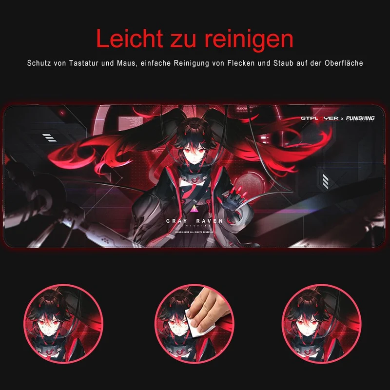 GTPLAYER X PUNISHING: GRAY RAVEN SERIES GAMING-TASTATUR-PAD