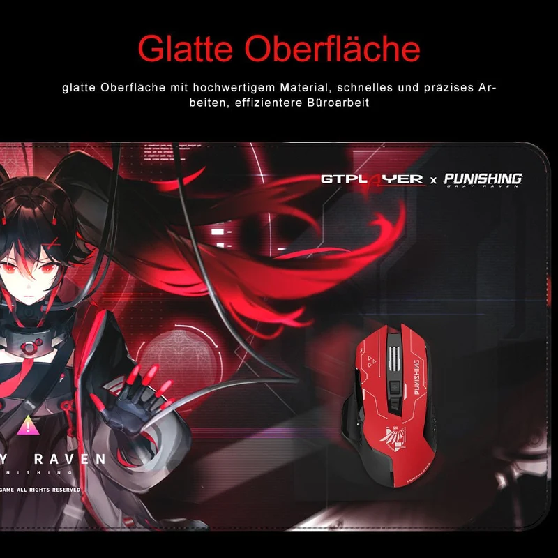 GTPLAYER X PUNISHING: GRAY RAVEN SERIES GAMING-TASTATUR-PAD
